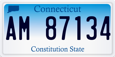 CT license plate AM87134