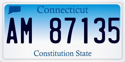 CT license plate AM87135