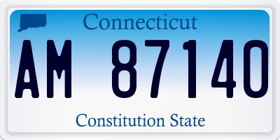 CT license plate AM87140