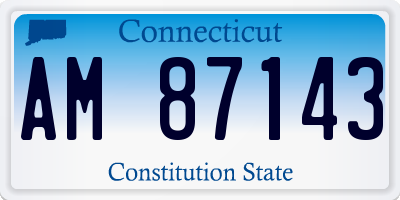 CT license plate AM87143