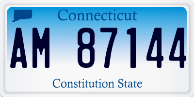 CT license plate AM87144