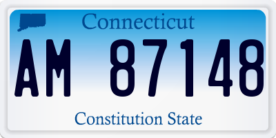 CT license plate AM87148