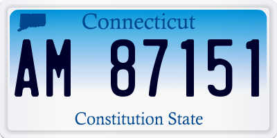 CT license plate AM87151