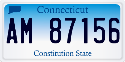 CT license plate AM87156