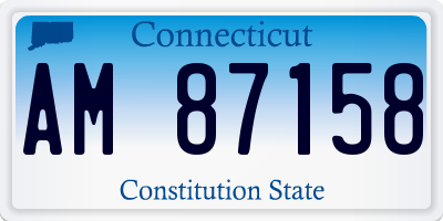 CT license plate AM87158