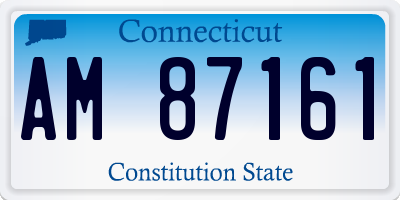 CT license plate AM87161