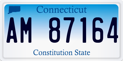 CT license plate AM87164