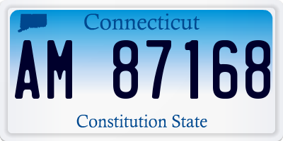 CT license plate AM87168