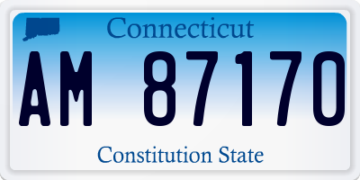 CT license plate AM87170