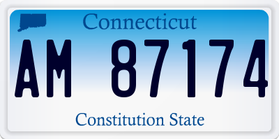 CT license plate AM87174