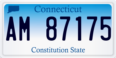 CT license plate AM87175
