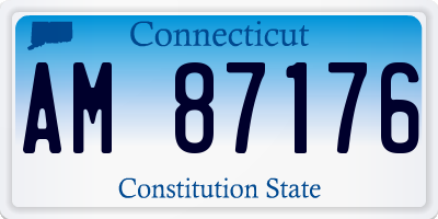 CT license plate AM87176
