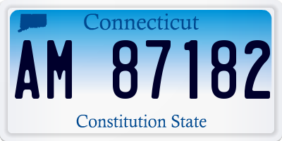 CT license plate AM87182