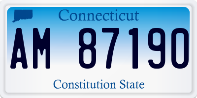 CT license plate AM87190