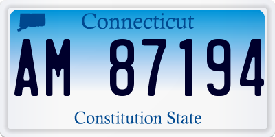 CT license plate AM87194