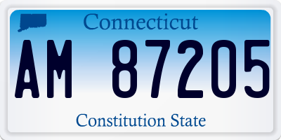 CT license plate AM87205