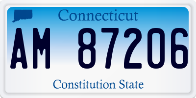 CT license plate AM87206