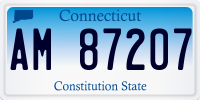 CT license plate AM87207