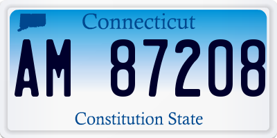 CT license plate AM87208
