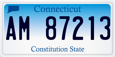 CT license plate AM87213