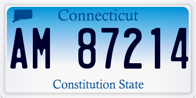 CT license plate AM87214
