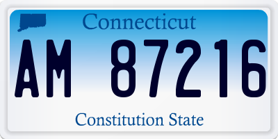 CT license plate AM87216