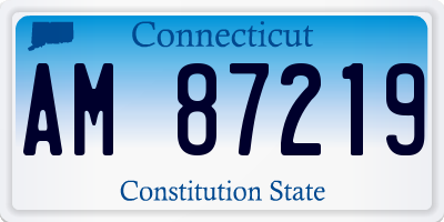CT license plate AM87219