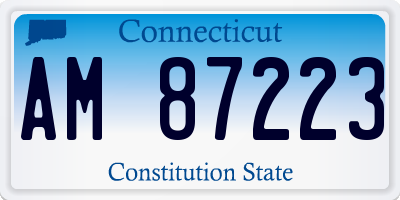 CT license plate AM87223