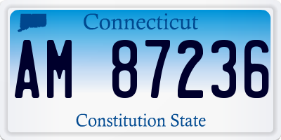 CT license plate AM87236