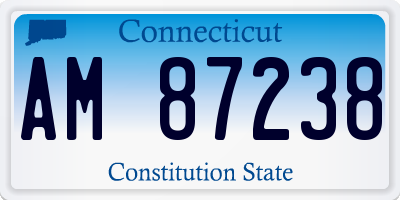 CT license plate AM87238