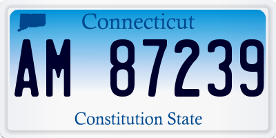 CT license plate AM87239