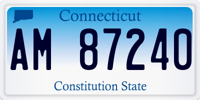 CT license plate AM87240