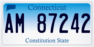 CT license plate AM87242