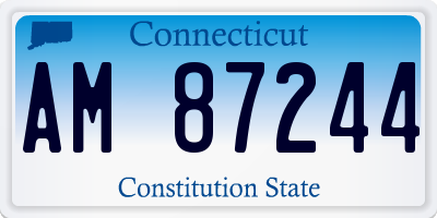 CT license plate AM87244