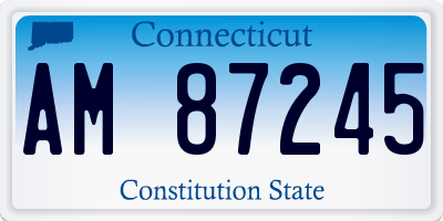 CT license plate AM87245
