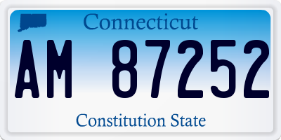 CT license plate AM87252