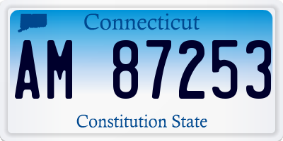 CT license plate AM87253