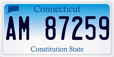 CT license plate AM87259