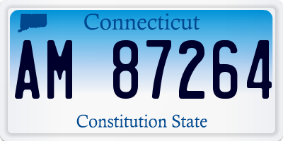 CT license plate AM87264