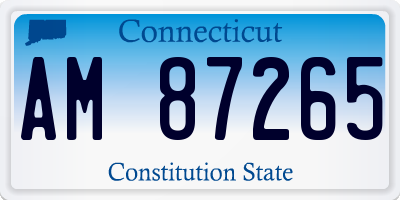 CT license plate AM87265