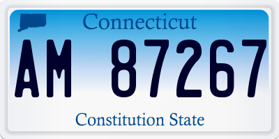 CT license plate AM87267
