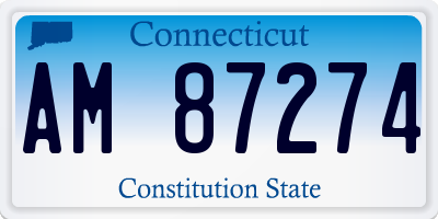 CT license plate AM87274