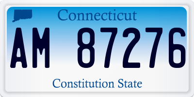 CT license plate AM87276