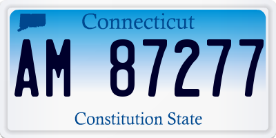 CT license plate AM87277