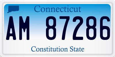 CT license plate AM87286