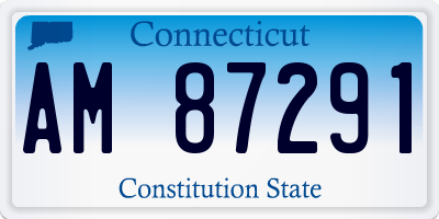 CT license plate AM87291