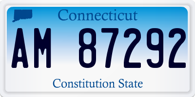 CT license plate AM87292