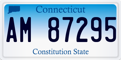 CT license plate AM87295
