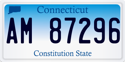 CT license plate AM87296