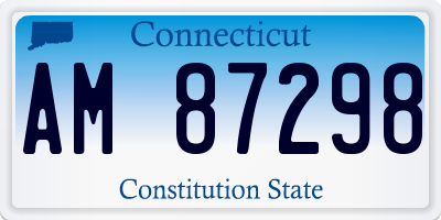 CT license plate AM87298